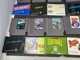 (10) NES Nintendo Game Lot w/ Manual & Plastic Case Gyromite, Millipede, Q-bert