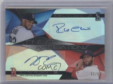 2015 Topps Finest Affiliations /50 Dustin Pedroia Robinson Cano #FAA-CP Auto