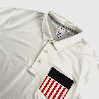 Puma x Volition America Men s USA Performance Golf Polo Shirt White   Large