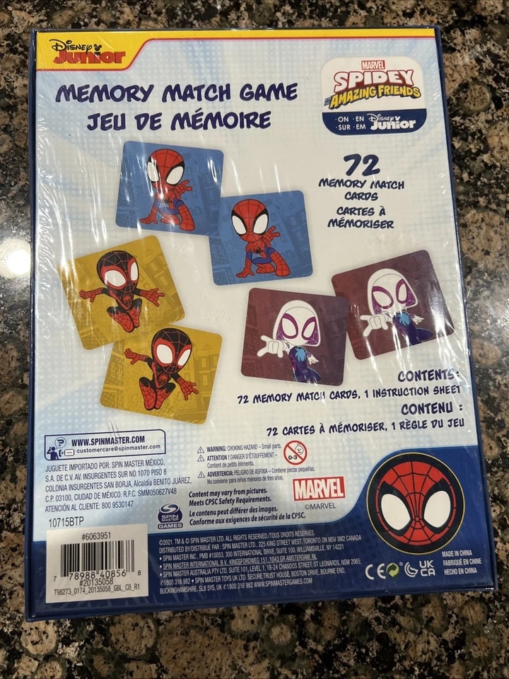 Marvel Spidey Memory Match Game - 72 Cards - Ages 4+ by Spinmaster - Image 2 of 2