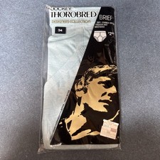 Vintage 70s Jockey Thorobred Sky Blue Cotton Brief Men's Underwear NOS Sz 34 New