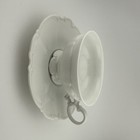 Hutschenreuther Selb Bavaria Germany Sylvia White Embossed Cup & Saucer Set — photo 6