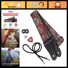 Vintage Woven Guitar Strap for Acoustic  Electric Guitars  '60s Hootenanny Sty