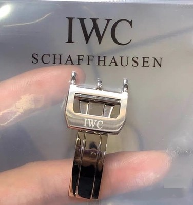 18 MM Genuine IWC Strap Silver/Gold Deployant Buckle