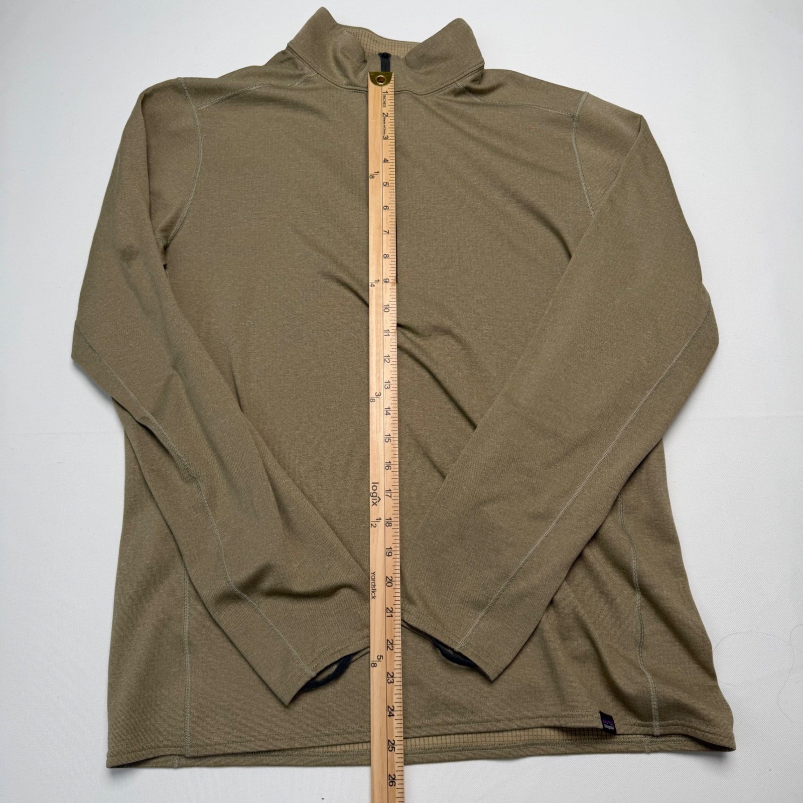 Patagonia Capilene Large Tan Midweight Zipper Fleece Base Layer Outdoor Tech thumbnail 9