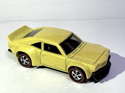   Hot Wheels   MAZDA RX-3 Custom Made Redline Wheels In Yellow Diecast Car