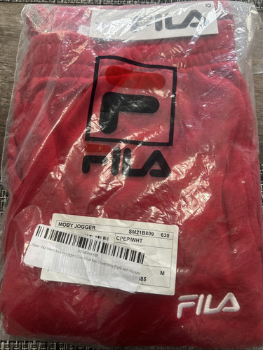 Fila Joggers Size Small Red Drawstring Front with Pockets M Red New $79