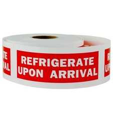 1200 Labels - 1.25 x 4 inch, REFRIGERATE Upon Arrival Labels - Self Adhesive ...