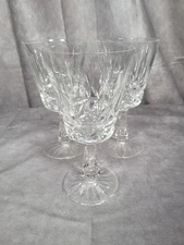 Set Of 3 Waterford Crystal "ROSSLARE" Water Goblets 6 3/4" Retired, Gothic Mark