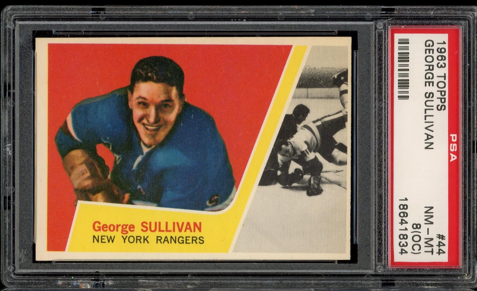 George Sullivan #44 Hockey Cards 1963 Topps trading card — raw and PSA graded price guide