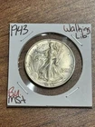 1943 P Walking Liberty Half Dollar BU Uncirculated MS++ U.S. 50c Coin (Raw18118)