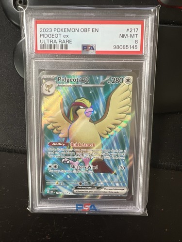Pidgeot ex graded PSA 8 for sale on eBay