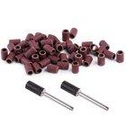100x 1/4" 120 Grit Sanding Drum Sleeves & 2 Rubber Mandrels Fit for Rotary Tools