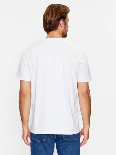 Camiseta Wrangler Calce Regular Para Hombre Mediana 100% Algodón Manga Corta Pullover Blanco - Imagen 2 de 4