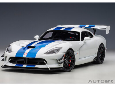 Autoart Dodge Viper Gts R Commemorative Acr 17 1 18 White W Blue Stripes Ebay