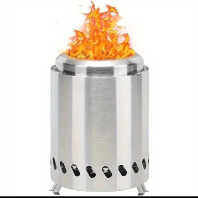 Table Top Fire Pit with Built-in Stand Smokeless Portable Mini for Outdoor Use