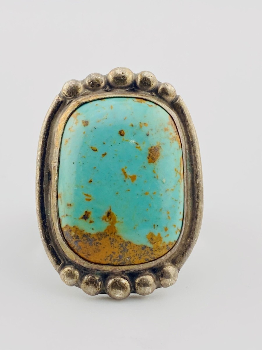 One Of The Biggest And Best Vintage Adam Fierro Turquoise Native American Jewelry Silver Ring One Of The Biggest And Best Vintage Adam Fierro Turquoise Native American Jewelry Silver Ring