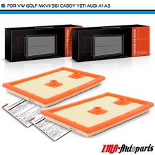 2Pcs Engine Air Filters for Audi A1 8XF A3 8VK Q2 VW Golf 5G1 Caddy Skoda Fabia