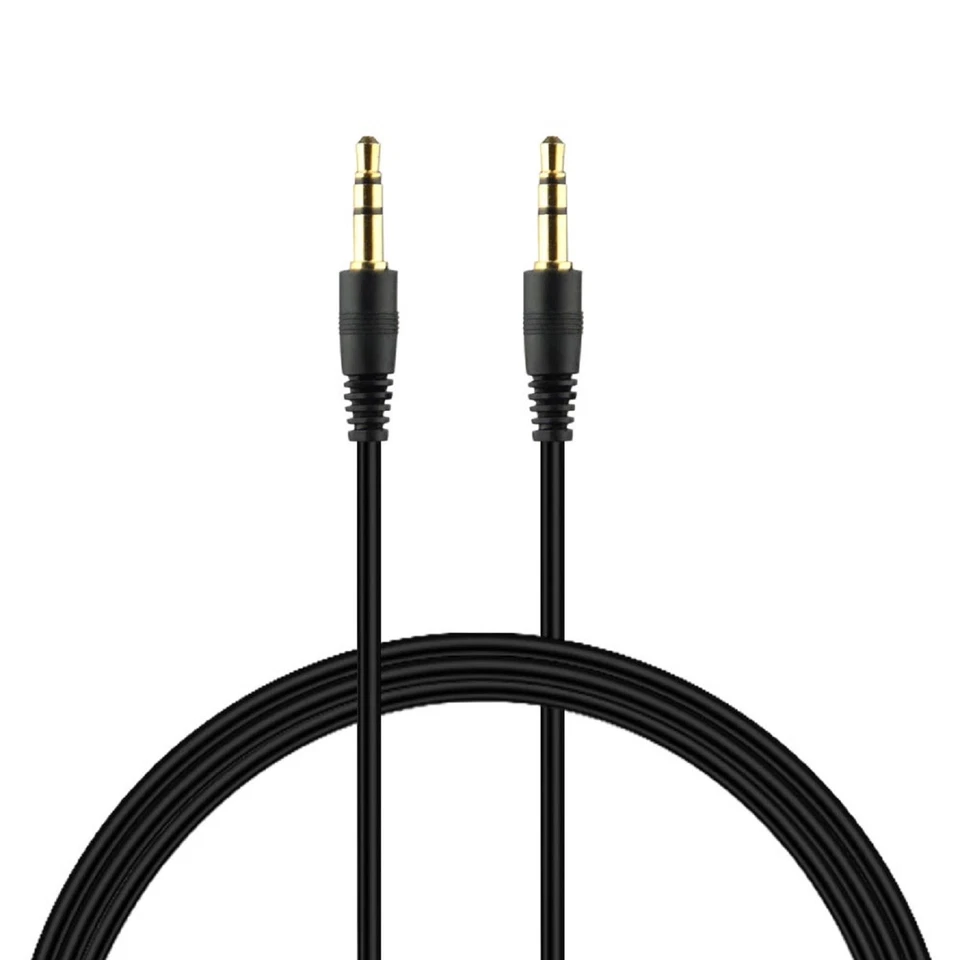 Cable auxiliar de audio estéreo macho para automóvil de 3,5 mm para teléfono iPod Android Foto 2 de 4