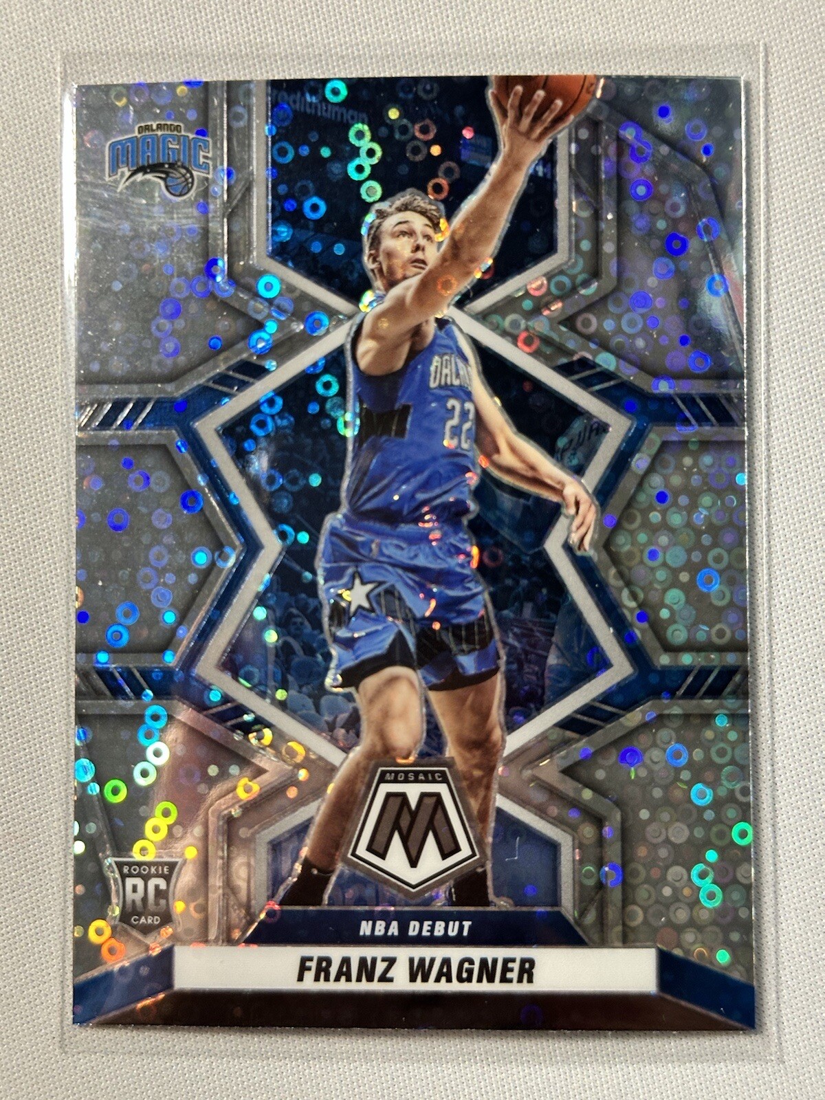 2021 Panini Mosaic Franz Wagner NBA Debut Silver Fast Break Prizm #267 Rookie RC