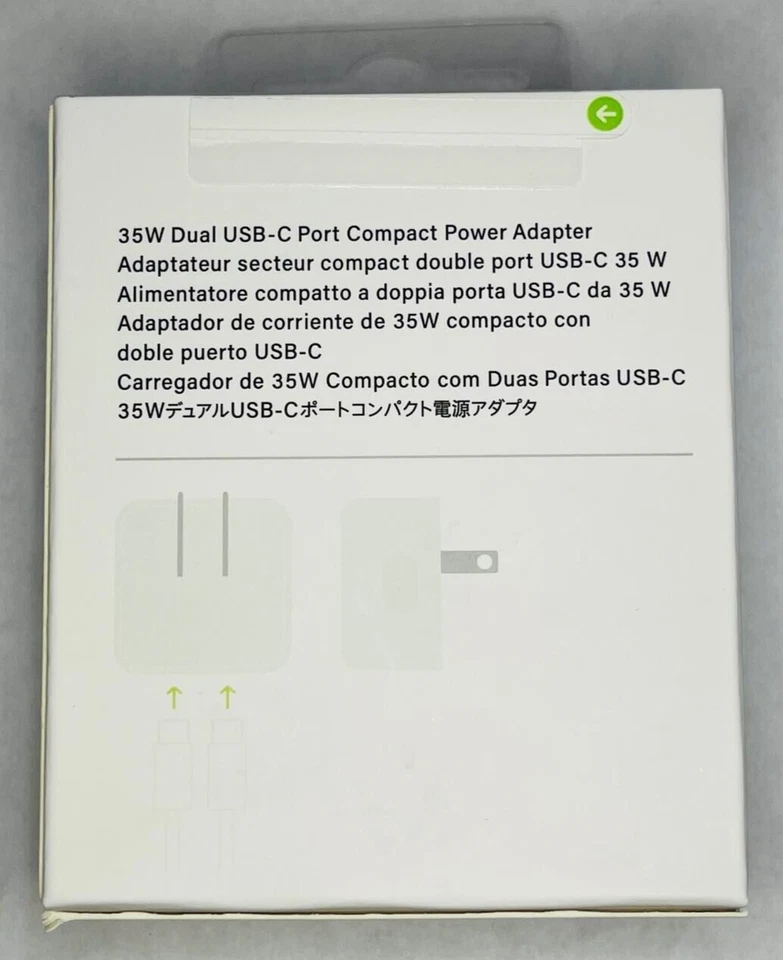 APPLE 35W USB-C DUAL POWER ADAPTER ORIGINAL. PART A2571 (RETAIL PACKAGED) - Image 3 of 4