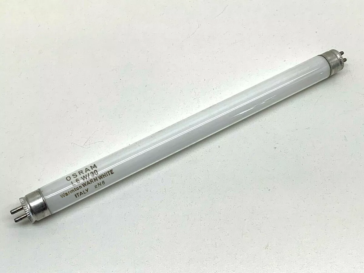 Vintage Osram L6W 30 Fluorescent Lamp Light Bulb 6 Watt F6T5 Warmton Warm White