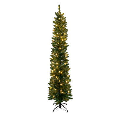 Danson Décor Pre-Lit Slim Christmas Tree, Warm White, 6-ft.