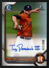 Trey Dombroski III 2022 Bowman Chrome 1st Year Refractor Autograph Auto 417/499