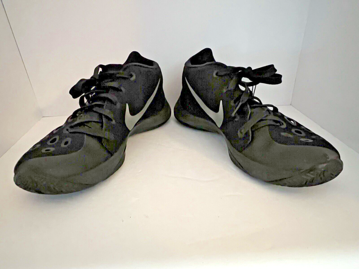 NIKE Hyperquickness Mens Sz 9.5 Shoes Black/Metallic Silver 749882 001 Size 11.5 - Nike Zoom Hyperquickness 2015 White for sale  main image 2