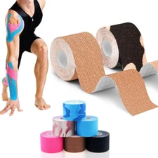 2 Rolls 5M Kinesiology Tape Waterproof Sports Muscle Physio Therapeutic Sticker