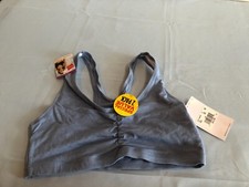 NWT Hanes Cooling Comfort MEDIUM Blue Wire Free Bra