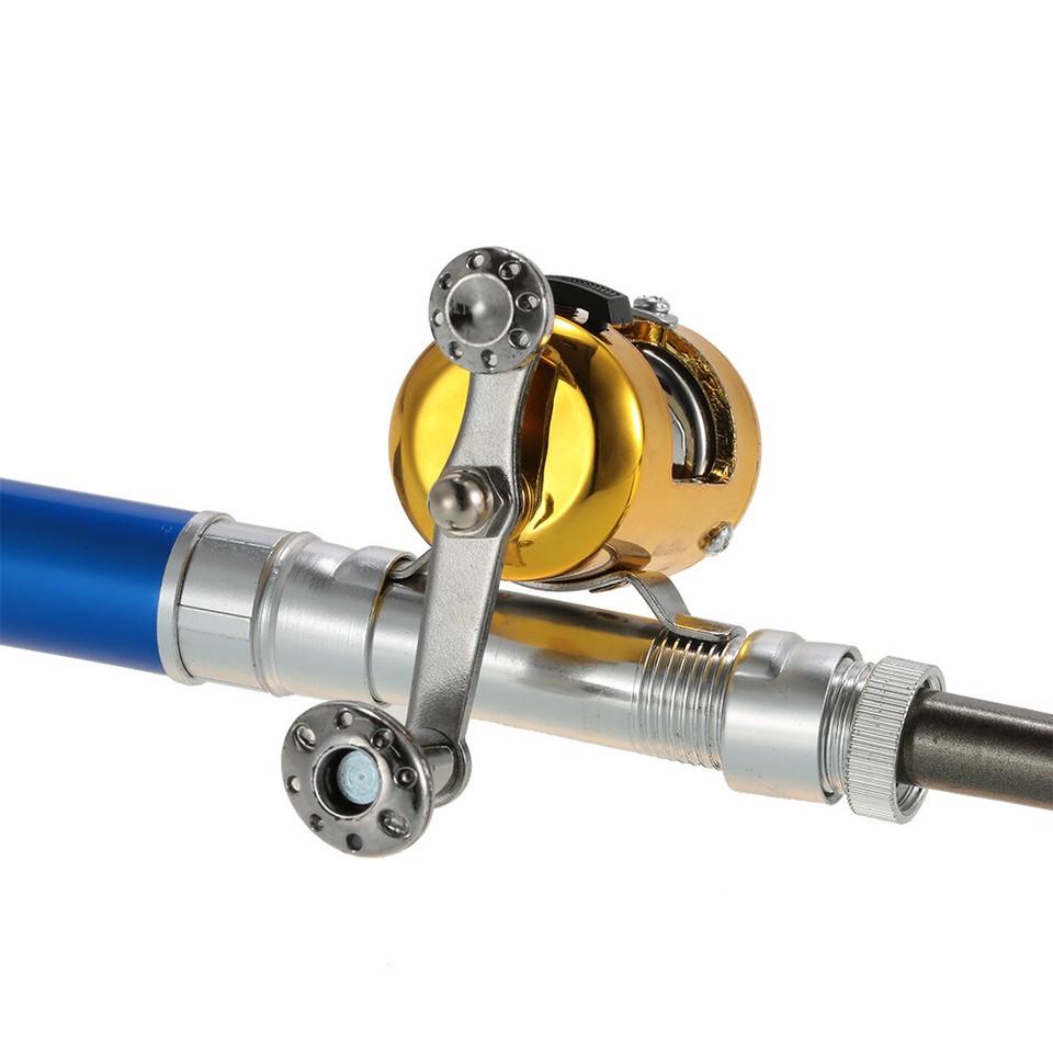 Pocket Pen Fishing Reel Set Fishing Rod Reel Combo Kit Blue T6N4 eBay