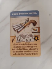 Zombicide Undead or Alive Duck-Footed Pistol Promo Card CMON Dice Tower 2022 New