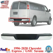 Chrome Rear Step Bumper Assembly For 1996-2020 Chevy Express GMC Savana Van
