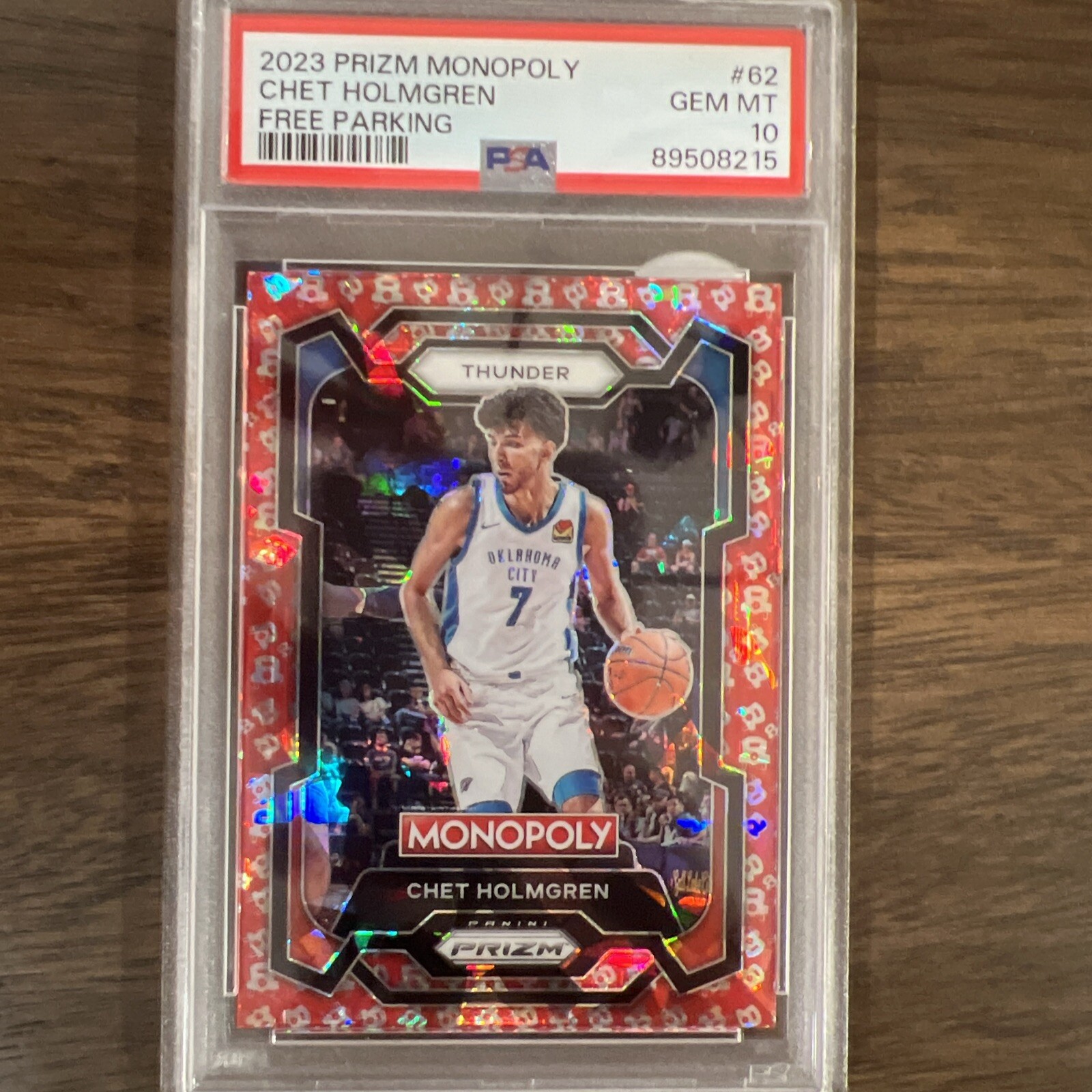 #62 Chet Holmgren Free Parking  Monopoly 2023 Panini Prizm PSA 10