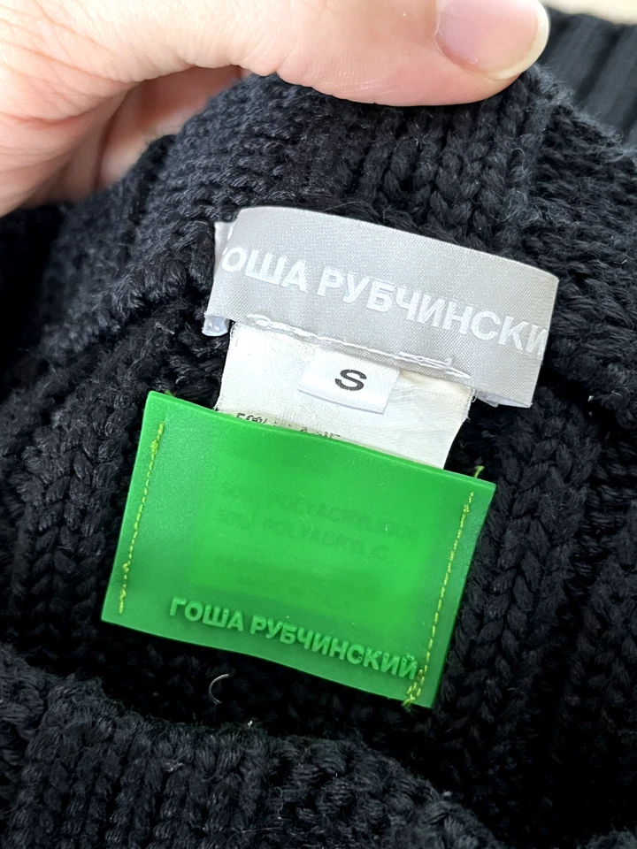 Suéter Pullover Negro Grueso GOSHA RUBCHINSKIY AW 2012 Intarsia S (EU 46) Foto 4 de 4