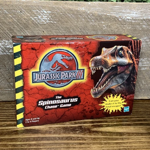 VINTAGE JURASSIC PARK III SPINOSAURUS CHASE GAME Hasbro 100% COMPLETE