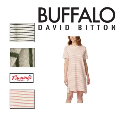 Buffalo Ladies' Striped Short Sleeve Dress | D13 | eBay Buffalo Ladies' Striped Short Sleeve Dress | D13 | eBay