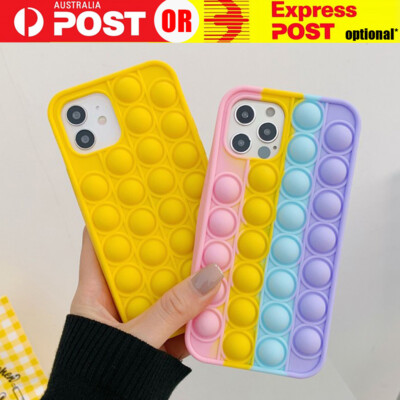 Pop Fidget It Toys Push Bubble Phone Case For iPhone Plus X 11 12 13  Pro Max Australia