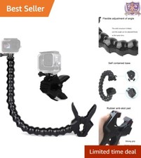Jaws Flex Clamp Mount Adjustable Gooseneck 19 Sections Compatible Action Cameras
