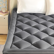 Plush Extra Thick Queen Mattress Topper for Back Pain Relief  Comfort