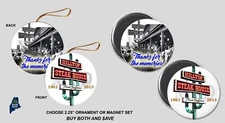 HILLTOP STEAKHOUSE Ornament / Magnets  Collectible Saugus MA Defunct Restaurant