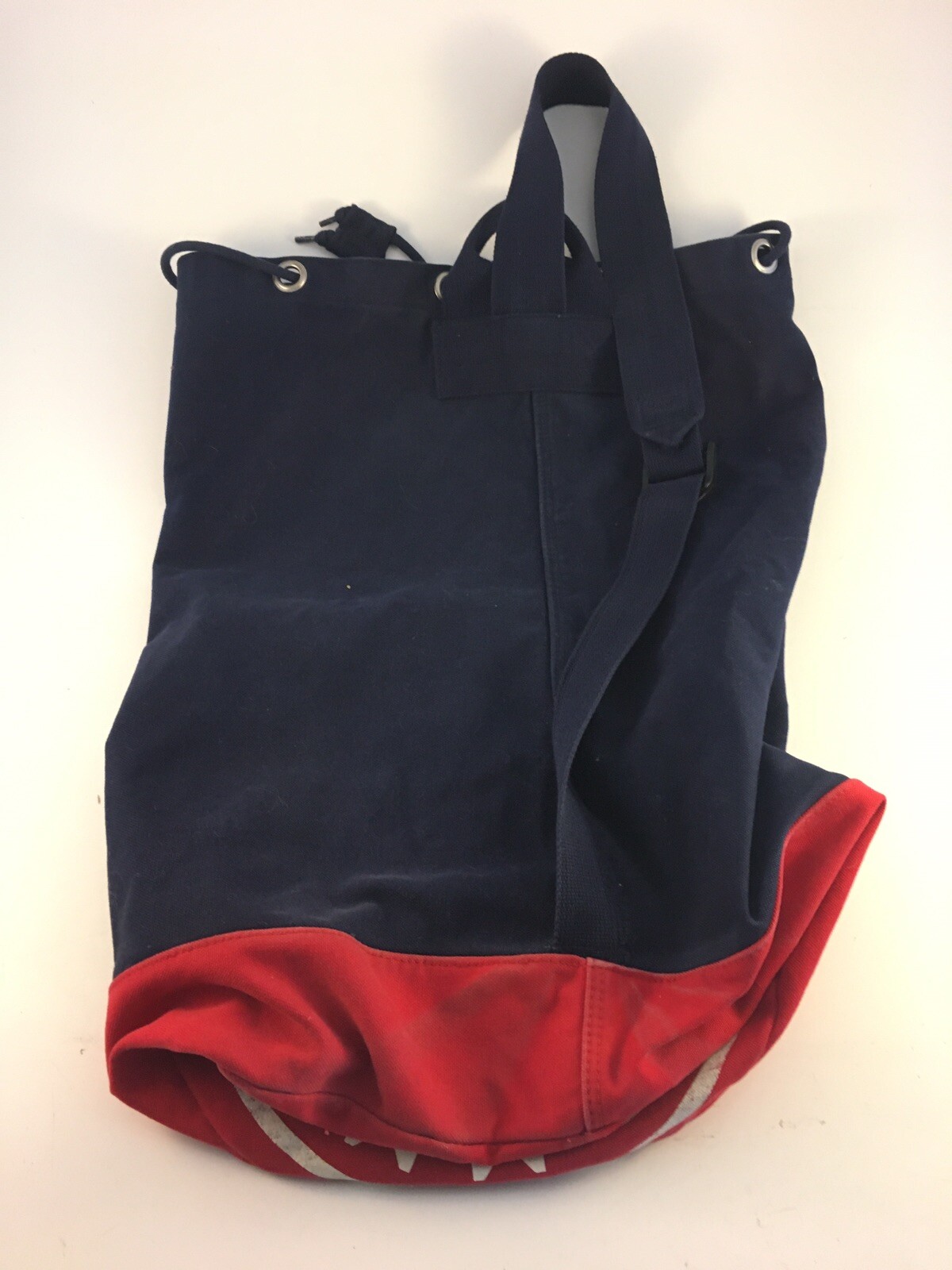 Vintage Tommy Hilfiger Drawstring Rucksack Bag Tote w/ Shoulder Strap RARE LOGO image 2