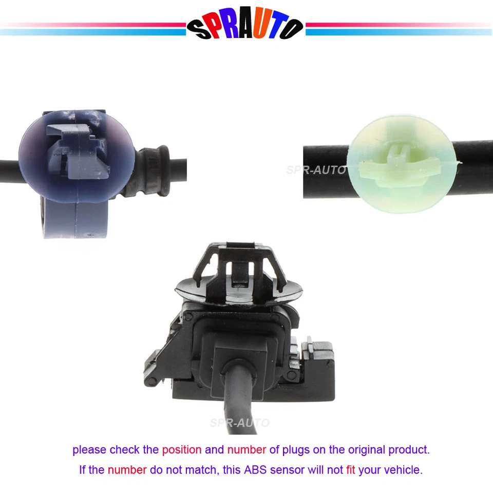 2 ABS Speed Sensor Set Front Driver and Passenger For Honda CR-V 2.4L 2012-2013 - Image 4 of 4