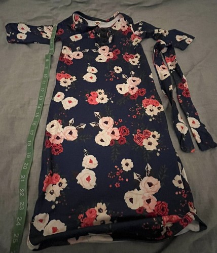 Unisex Baby Long Sleeve Sleeping Bag/Sack Blue Floral Print Size 3-6 months NWT - Picture 5 of 7