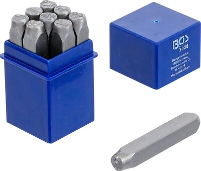 BGS TECHNIC BGS! Schlagstempel Schlagzahlen 8 mm DIN 1451 Einschlagzahlen Punziereisen