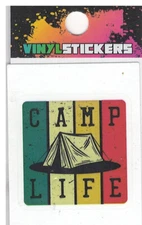 Camp Life! Artistic High Quality Vinyl Sticker UV/Weather Resistant