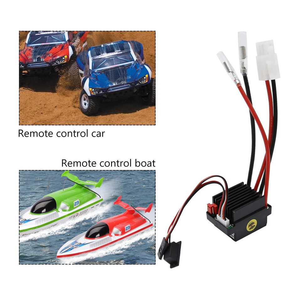 2X Controlador de velocidad cepillado impermeable de alto voltaje para motor de barco de coche radiocontrol 320A Foto 4 de 4