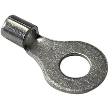 (100) Non-Insulated 12-10 Gauge 1/4" Ring Terminal Uninsulated Wire Connector