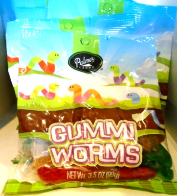 Palmer Gummi Worms 3.5 oz bag 10-BAGS